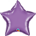 Personalised Chrome Purple <br> Star Balloon